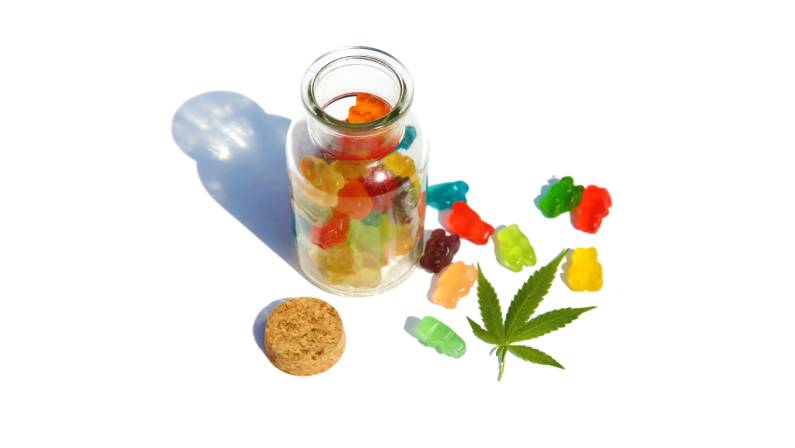 Gummy Candies filled with CBD or THC.