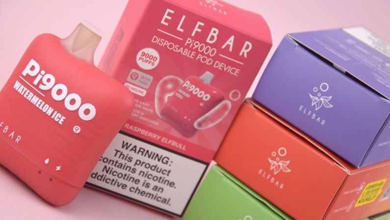 A lot of Elfbar disposable vape pens with something taste.