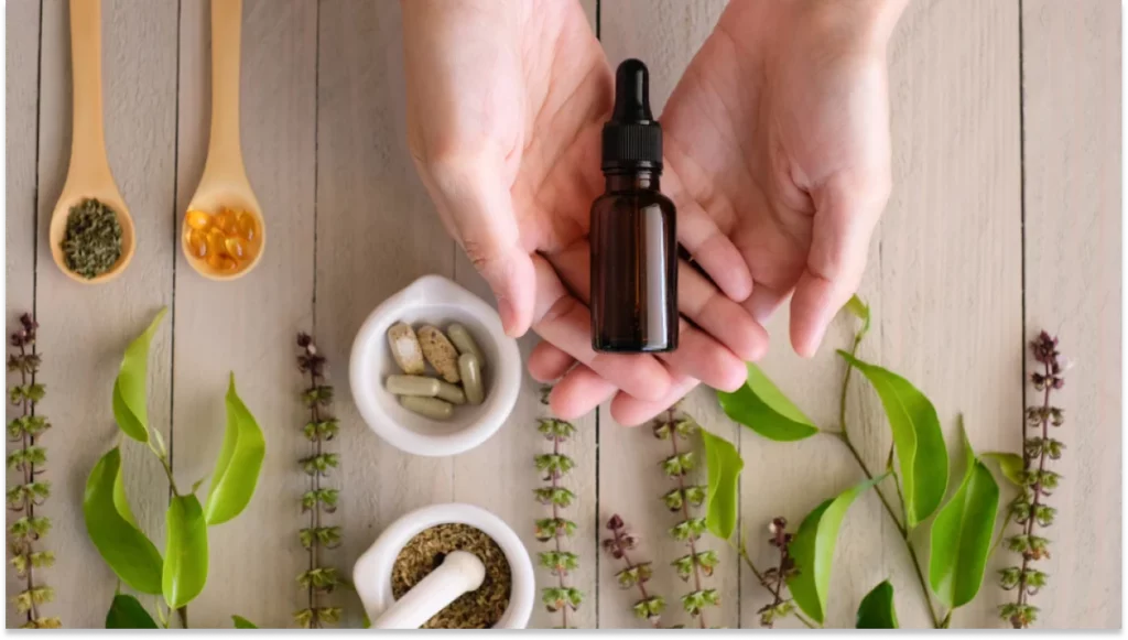 herbal organic medicine product. natural herb essential from nature.
