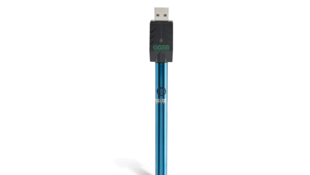 The Ooze Twist Slim Pen is a variable voltage vape battery designed to work with 510-thread cartridges. 